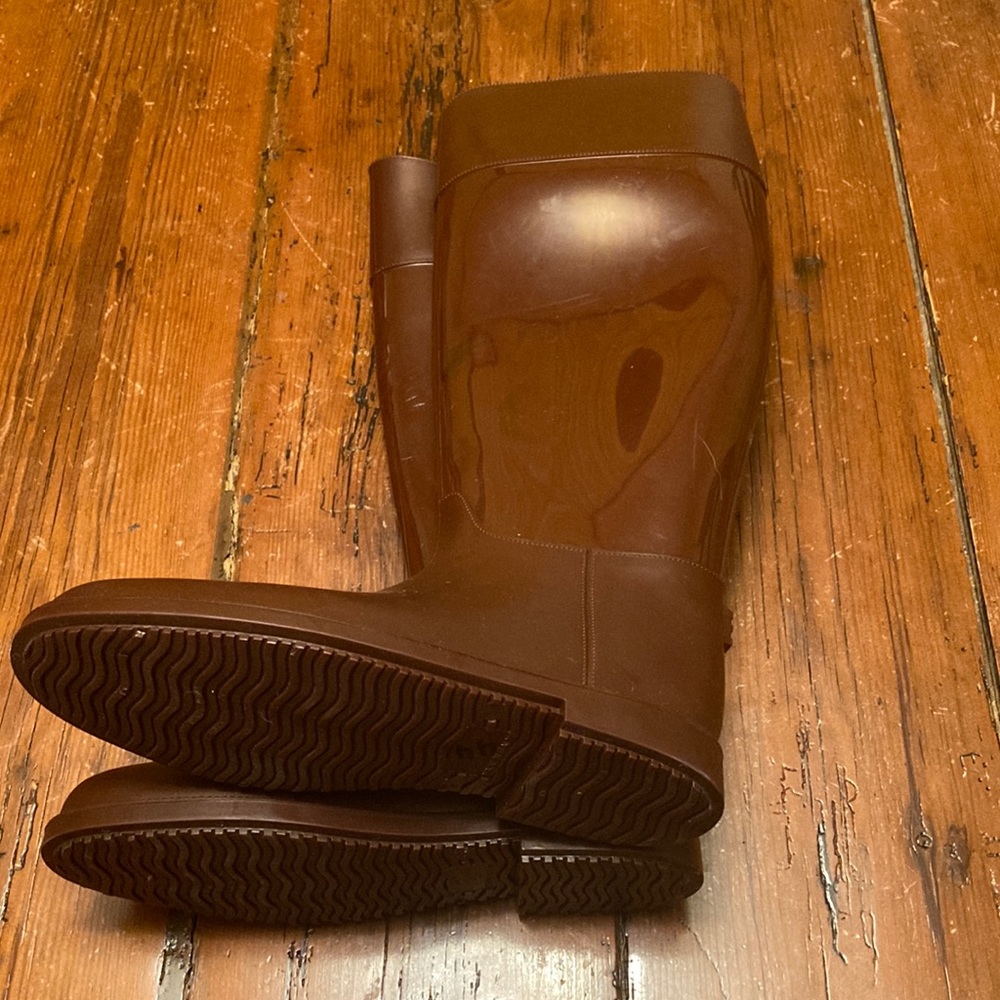 Sloosh Tall Gloss Rain Boots Made In Italy 38 (7-7.5)